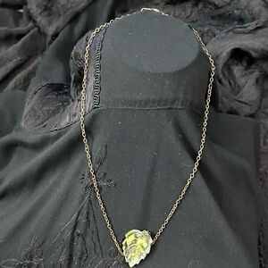 Gold Leaf Pendant Necklace